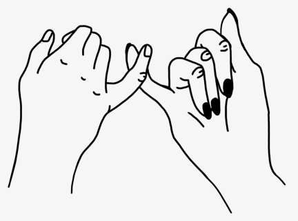 Fingers Drawing Promise - Sketch, HD Png Download, Transparent PNG