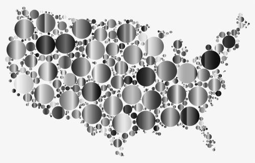 Prismatic United States Map Circles 5 Clip Arts - Clip Art, HD Png Download, Transparent PNG