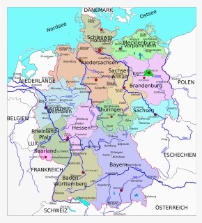 Political Map Of Germany 2 Clip Arts - Karlsruhe And Frankreich Germany, HD Png Download, Transparent PNG