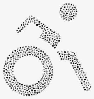 Public Domain Wheelchair Icons - Circle, HD Png Download, Transparent PNG
