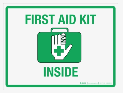 First Aid Kit Inside Wall Sign - Green First Aid Kit Clipart, HD Png Download, Transparent PNG