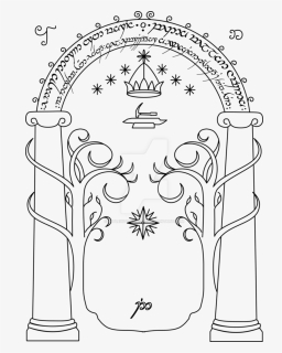 Drawing Doors Vector - Lord Of The Rings Arch, HD Png Download, Transparent PNG