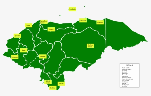 Tomado De Página Web De Gobierno - Map Of Honduras, HD Png Download, Transparent PNG