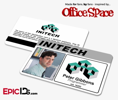 Office Space Inspired Initech Employee Id / Name Badge - Bill Lumbergh Id Badge, HD Png Download, Transparent PNG
