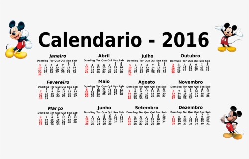 Thumb Image - Calendario 2016 Com Feriados Brasil, HD Png Download, Transparent PNG
