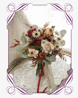 Silk Artificial Autumn Fall Wedding Bridal Bouquet - Bouquet, HD Png Download, Transparent PNG
