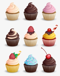Muffin Chocolate Nine Cupcakes Cupcake Free Download - Muffin Illustration, HD Png Download, Transparent PNG