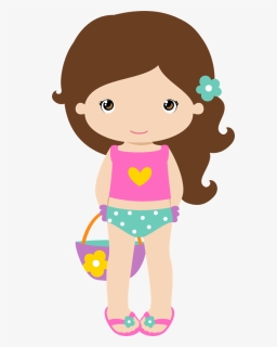Girl Clipart Beach, HD Png Download, Transparent PNG