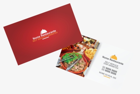 Cartão De Visita Restaurante E Marmitex Modelo - Cartao De Desconto Para Restaurante, HD Png Download, Transparent PNG