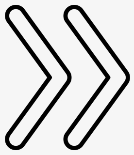 Double Arrows Angles Outline, HD Png Download, Transparent PNG