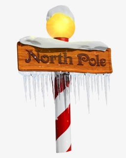 North Pole Sign Clip Art - North Pole Sign Png, Transparent Png, Transparent PNG