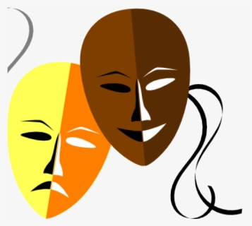 Theatre Faces Cliparts - Theatre Mask Vector Png, Transparent Png, Transparent PNG