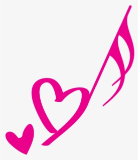Heart Music Note Png - Pink Heart Music Note, Transparent Png, Transparent PNG