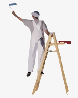 Thumb Image - Man Painting On Ladder, HD Png Download, Transparent PNG