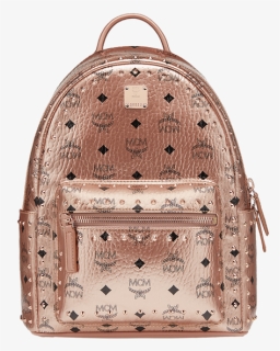 Mcm Backpack Png - Mcm Rose Gold Backpack, Transparent Png, Transparent PNG