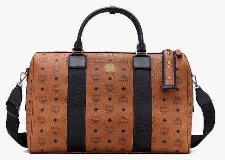 Mcm Traveler Weekender Bag In Visetos Cognac - Handbag, HD Png Download, Transparent PNG