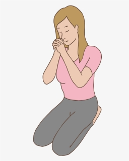 Eine Betende Frau Free Illust Net - Cartoon, HD Png Download, Transparent PNG