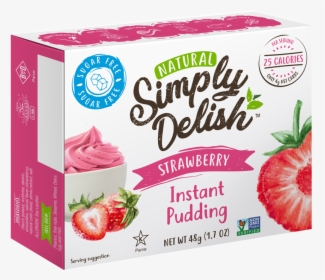 Strawberry Pudding - Simply Delish Jello Strawberry, HD Png Download, Transparent PNG