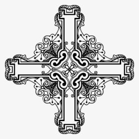 Transparent Crucifix Clipart Black And White - Crucifix Line Art, HD Png Download, Transparent PNG