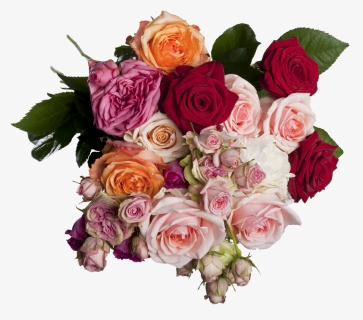 Isolated, Roses, Bouquet, Multi Coloured, Romantic - ช่อ ดอกไม้ หลาก สี, HD Png Download, Transparent PNG