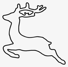 Reindeer Drawing - Reindeer Clipart Black And White Png, Transparent Png, Transparent PNG