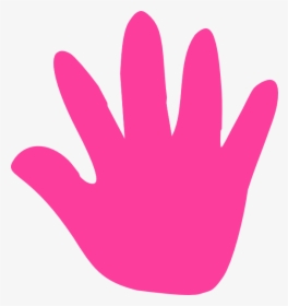Clip Art Pink Baby Handprint - Red Right Hand Clip Art, HD Png Download, Transparent PNG