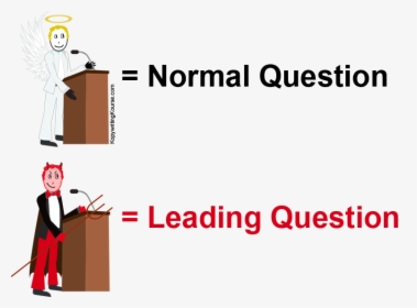 Normal Question And Leading Question Angel Devil - Leading Questions Definition, HD Png Download, Transparent PNG