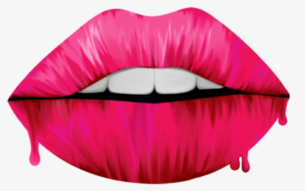 Painted Lips Mixed Media Teeth Hand Drawn Graffiti - Painted Lips, HD Png Download, Transparent PNG