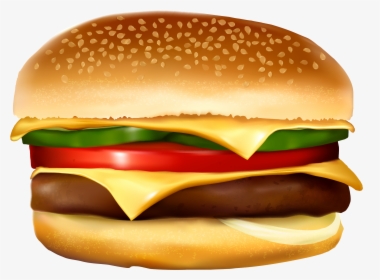 Free Hamburger Clipart With Transparent Background - Transparent Background Burger Clipart, HD Png Download, Transparent PNG
