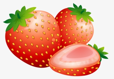 Strawberries Clipart Lemon Fruit - Strawberry, HD Png Download, Transparent PNG