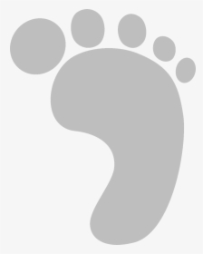 Transparent Baby Footprint Clipart Black And White - Baby Footprints Clipart Grey, HD Png Download, Transparent PNG