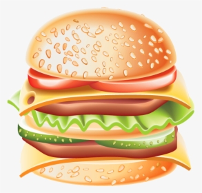 Big Hamburger Png Clipart - Clip Art Hamburger Png, Transparent Png, Transparent PNG