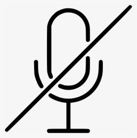 Audio Mic Record Broadcast - Mic Mute Icon Png, Transparent Png, Transparent PNG