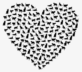 Transparent Cats Png - Heart With Paw Print, Png Download, Transparent PNG