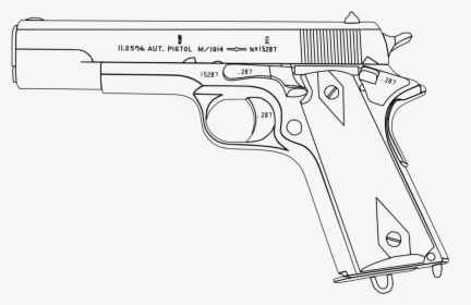 Roses And Pistol Pistol Drawing, Pistol Tattoos, Farmer - Coloring Pages For Adults Tattoo, HD Png Download , Transparent Png Image - PNGitem
