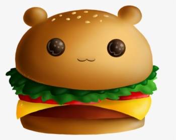 Ham Hamburger Clipart Explore Pictures - Drawn Cartoon Cute Burger, HD Png Download, Transparent PNG