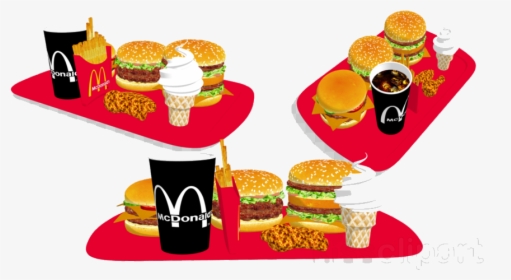 Mcdonalds Hamburger Restaurant Food Transparent Image - Mcdonalds Food Clip Art, HD Png Download, Transparent PNG