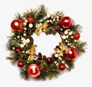 Christmas Wreath - Christmas Wreath Png File, Transparent Png, Transparent PNG