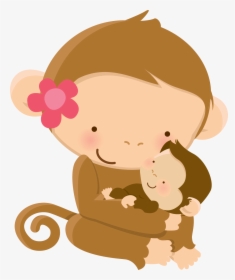 Mother S Day Clip Art, Cute Animal Clipart, Monkey - Mom And Baby Animal Clipart, HD Png Download, Transparent PNG