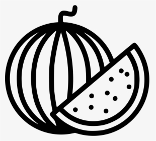 Watermelon Slice Food Plant Tree - Watermelon Clipart Black And White Png, Transparent Png, Transparent PNG