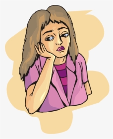 Clipart Of Mother Disappointed In Teen & Clip Art Images - Sad Woman Clipart Png, Transparent Png, Transparent PNG