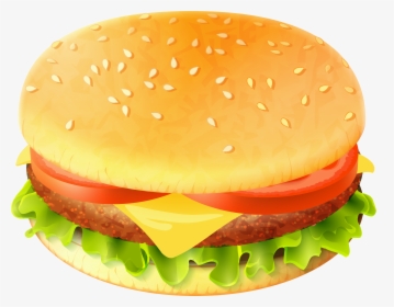 Hamburger Clipart Transparent Food - Burger Clipart Png, Png Download, Transparent PNG
