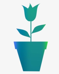 Tulip Flower Pot Png Free Clipart - Flower, Transparent Png, Transparent PNG