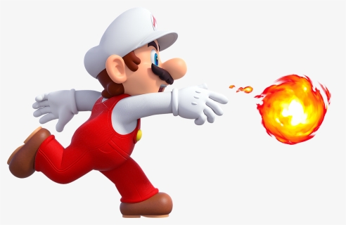 Mario With Fire Flower, HD Png Download, Transparent PNG