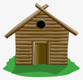 Showing Post & Media For Cartoon Stick House Clip Art - Cabin Clipart, HD Png Download, Transparent PNG