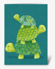 Turtle Stack Greeting Card - Poster Schildkröte, HD Png Download, Transparent PNG