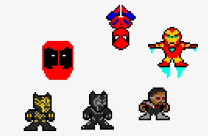 Pixel Art Marvel Heroes, HD Png Download, Transparent PNG