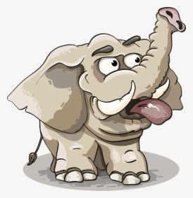 Elephant, Grey, Trunk, Tusks, The Language, Funny, - ช้าง การ์ตูน ตลก ๆ, HD Png Download, Transparent PNG