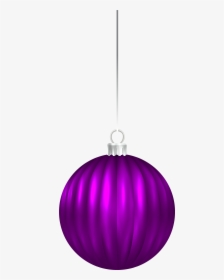 Transparent Ornament Clip Art - Purple Christmas Ball Png, Png Download, Transparent PNG