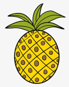 How To Draw A Pineapple - Draw Pineapple, HD Png Download, Transparent PNG